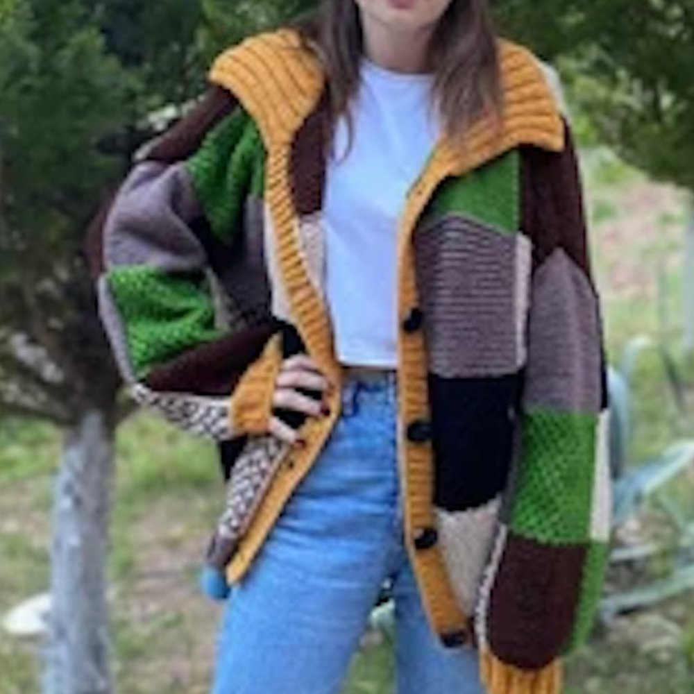 Handmade Crochet Knit Cardigan